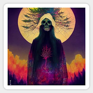 Creepy Hippie Ghost Sticker